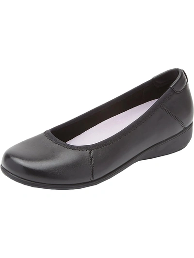 Shop Aravon Abbey Womens Faux Leather Solid Ballet Flats In Grey