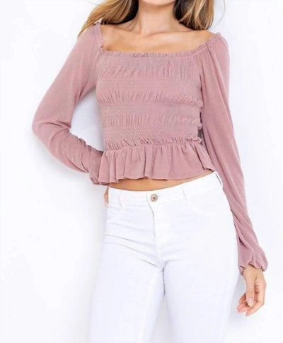 Shop Le Lis Chasin' You Blouse In Light Mauve In Pink