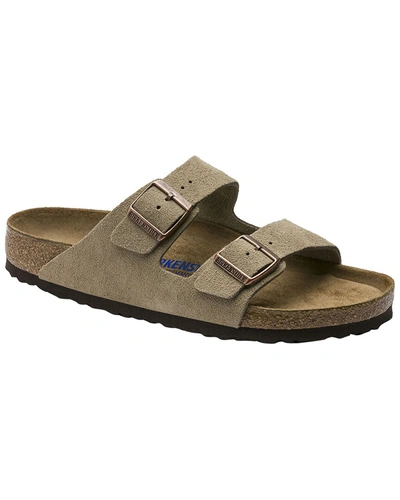 Shop Birkenstock Arizona Soft Footbed Suede Sandal In Grey