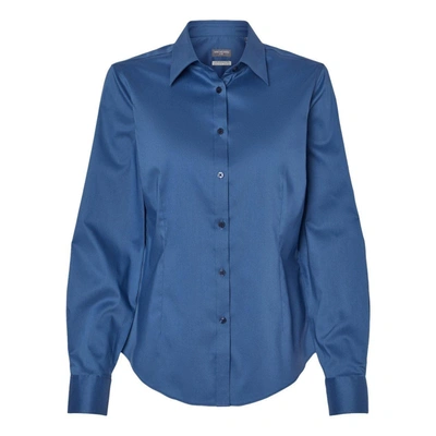 Shop Van Heusen Women's Ultra Wrinkle Free Shirt In Blue