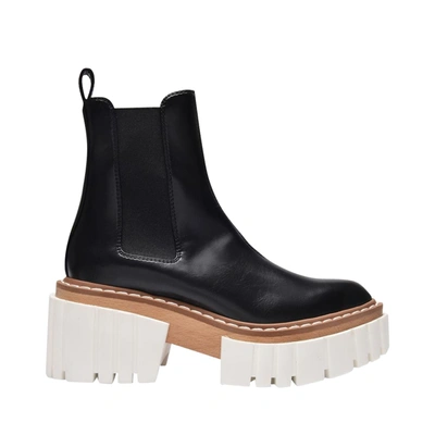 Shop Stella Mccartney Platform Boots In Black Synthetic Leather