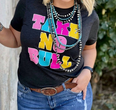Shop Texas True Threads Take No Bull Tee In Charcoal In Multi