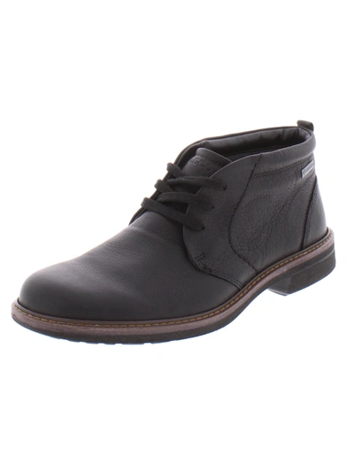 Shop Ecco Mens Leather Fashion Casual Boots In Grey