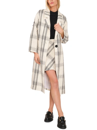 Vince Camuto November Womens Textured Heavy Long Coat In Beige