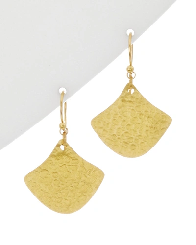 Shop Gurhan Edifice 24k Small Flake Lotus Drop Earrings In Gold