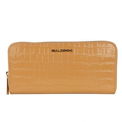 Shop Baldinini Trend Leather Women's Wallet In Beige