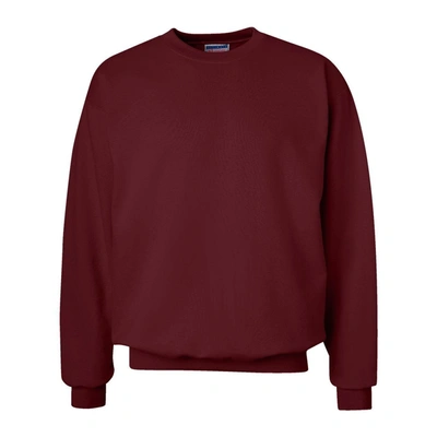 Shop Hanes Ultimate Cotton Crewneck Sweatshirt In Red