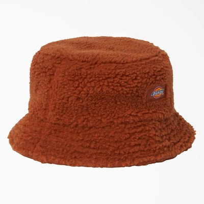 Shop Dickies Red Chute Fleece Bucket Hat