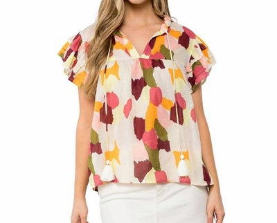 Shop Thml Multi Spotted Top In Pink In White