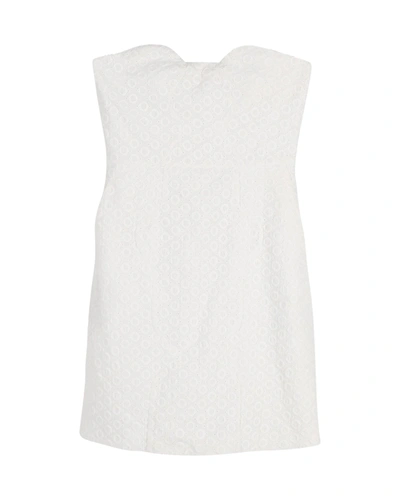 Shop Diane Von Furstenberg Strapless Mini Dress In White Cotton
