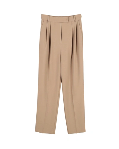 Shop The Frankie Shop Bea Trousers In Beige Polyester In Brown
