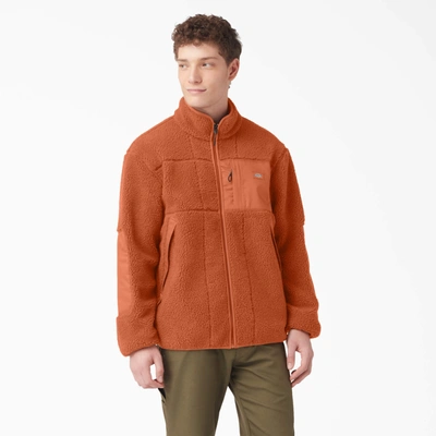 Shop Dickies Red Chute Fleece Jacket In Orange