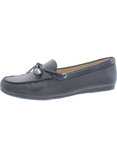 Shop Michael Michael Kors Womens Leather Slip On Moccasins In Grey