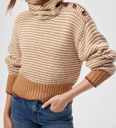 Shop Amo Stefania Sweater In Brown Sugar