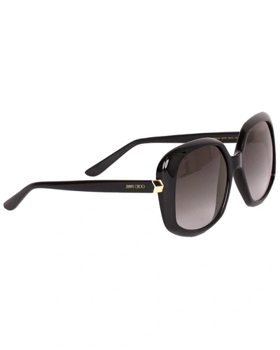 Shop Jimmy Choo Women's Amadas 56mm Sunglasses In Black
