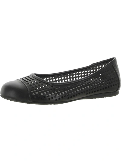 Shop Softwalk Napa Womens Leather Toe Cap Round-toe Shoes In Black