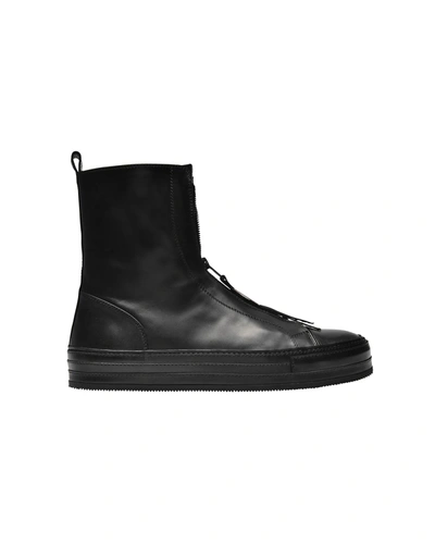 Shop Ann Demeulemeester Reyers Sneakers In Black Leather