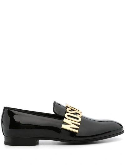 Shop Moschino Moccasin In Black
