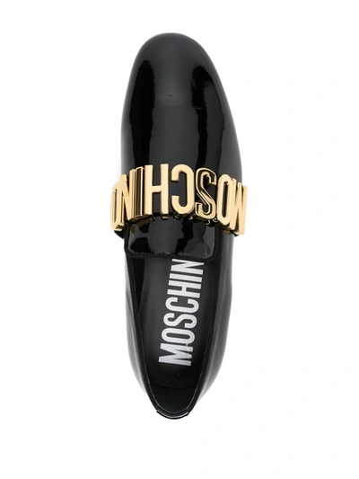 Shop Moschino Moccasin In Black