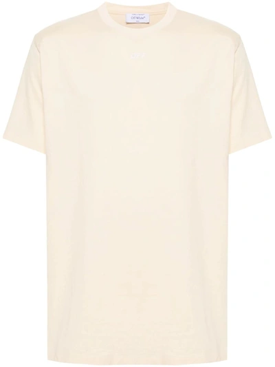 Shop Off-white Cotton T-shirt With Arrows Emblem
