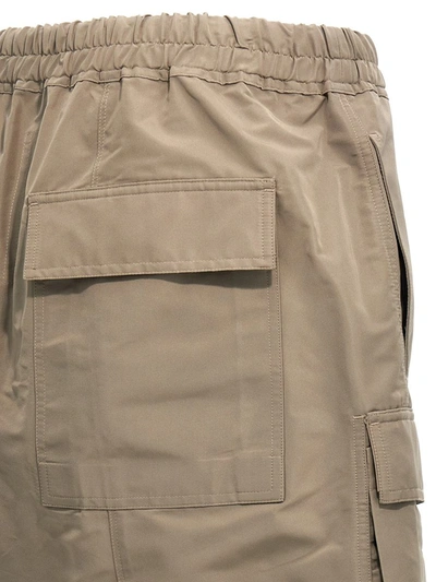 Rick Owens Cargo Pods Bermuda Shorts In Cream