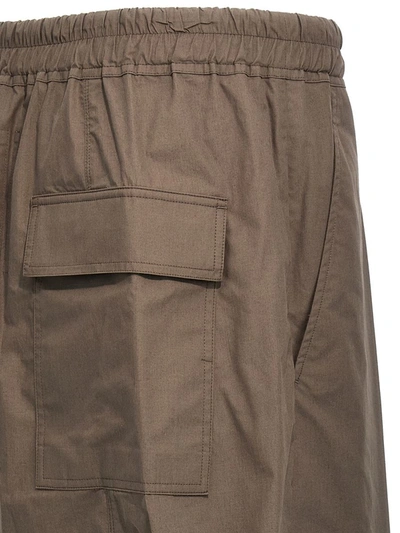 Shop Rick Owens 'drawstring Cropped' Pants In Gray