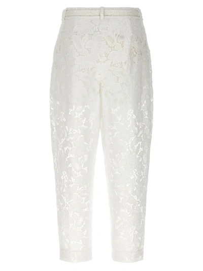 Shop Zimmermann 'natura Cropped Barrell' Trousers In White