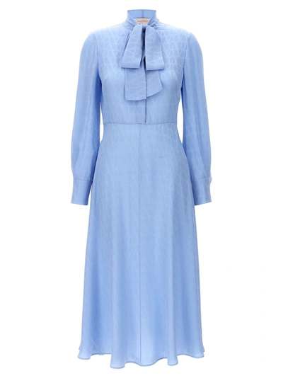 Shop Valentino Toile Iconographe Dresses Light Blue