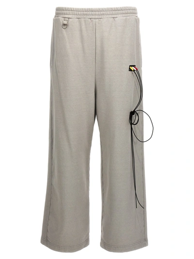 Shop Doublet Rca Cable Embroidery Pants In Gray