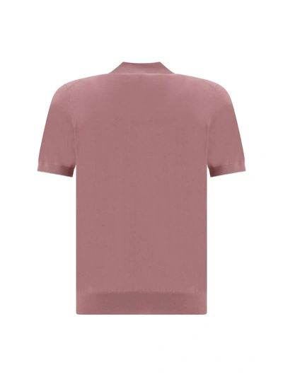 Shop Brunello Cucinelli Polo Shirts In Rosa+nebbia