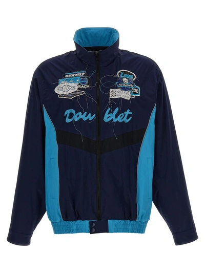Shop Doublet 'a.i. Patches Embroidery' Jacket In Blue