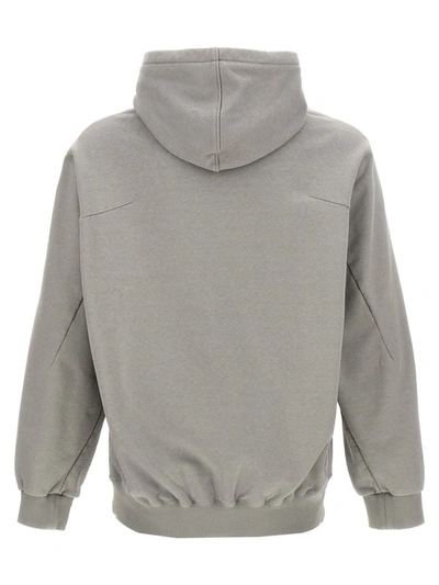 Shop Doublet 'cd-r Embroidery' Hoodie In Gray
