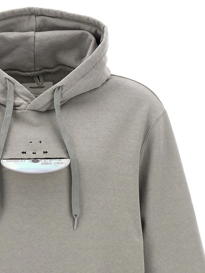 Shop Doublet 'cd-r Embroidery' Hoodie In Gray