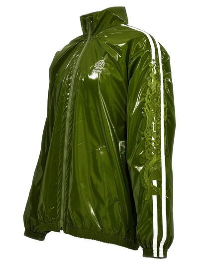 Shop Doublet 'laminate Track' Jacket In Green