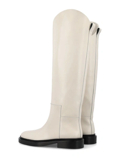 Shop Jil Sander Riding Boots In Natural