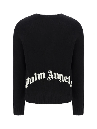 Shop Palm Angels Knitwear In Black/white