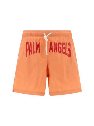 Shop Palm Angels Swimwear In Pink Red