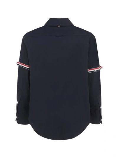 Shop Thom Browne Shirts In Navy