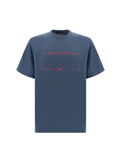 Shop Helmut Lang T-shirts In Prussian Blue