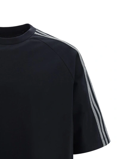 Shop Y-3 Adidas T-shirts In Black/owhite