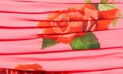 Shop Sau Lee Sonia Floral Halter Minidress In Pink Multi