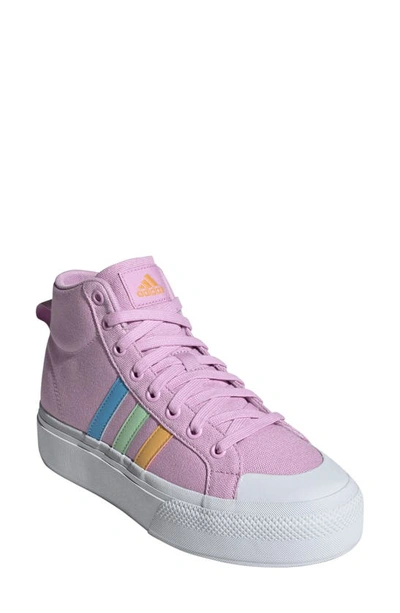 Shop Adidas Originals Bravada 2.0 Platform Sneaker In Bliss Lilac/ Spark/ Green