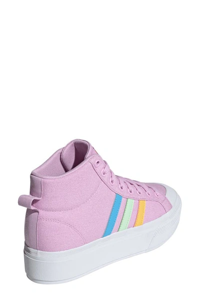 Adidas Originals Bravada 2.0 Platform Sneaker In Bliss Lilac/ Spark/ Green
