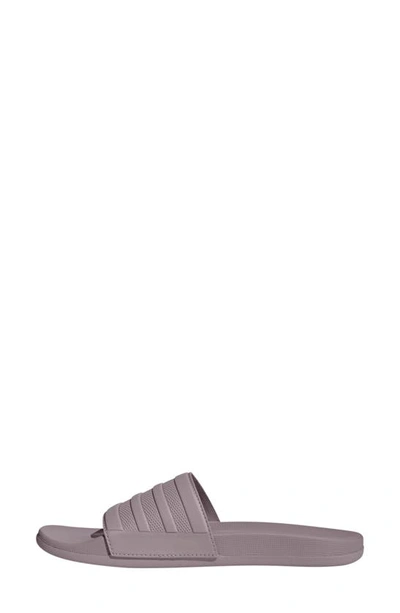 Shop Adidas Originals Adilette Comfort Slide Sandal In Preloved Fig/ Fig/ Fig