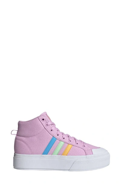 Adidas Originals Bravada 2.0 Platform Sneaker In Bliss Lilac/ Spark/ Green