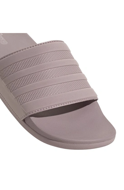 Shop Adidas Originals Adilette Comfort Slide Sandal In Preloved Fig/ Fig/ Fig