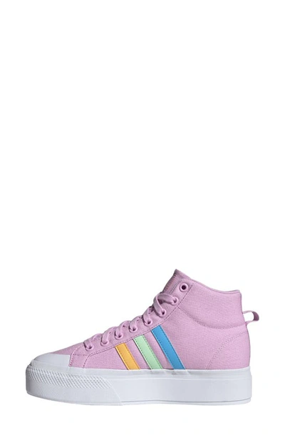 Adidas Originals Bravada 2.0 Platform Sneaker In Bliss Lilac/ Spark/ Green