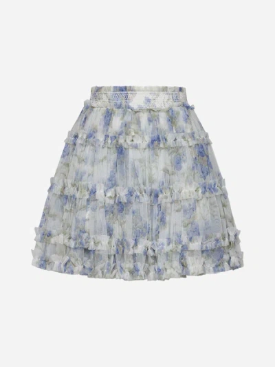 Shop Needle &amp; Thread Summer Posy Print Miniskirt In Moonshine