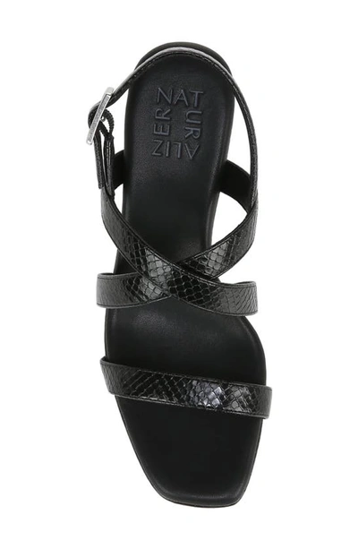 Shop Naturalizer Kiki Slingback Sandal In Black Snake Print Faux Leather