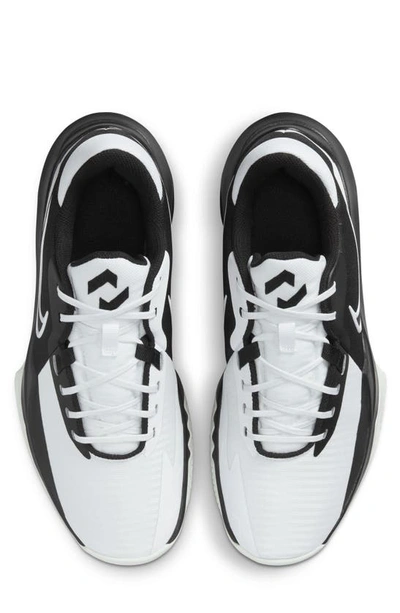 Shop Nike Precision 6 Basketball Shoe In Black/ White/ Black
